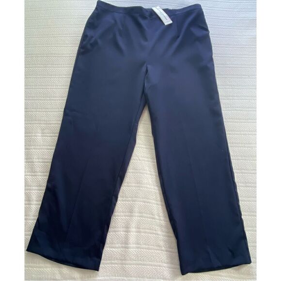 ALFRED DUNNER Women’s 20W Classic Fit Pants - Navy - Picture 4 of 8